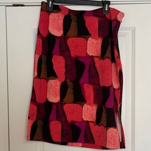 Worthington Pink and Black Pencil Skirt 14